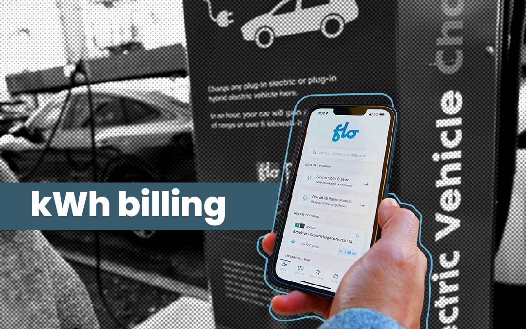 What does it mean to pay for EV charging by kWh FLO